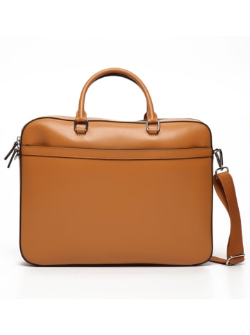 Victor & Hugo Paris Leren aktetas "Tonio" lichtbruin - (B)41 x (H)29,5 x (D)8,5 cm