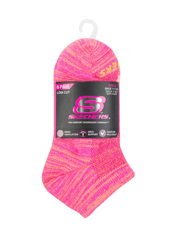 Skechers 5-delige set: sokken roze/geel/lichtgrijs