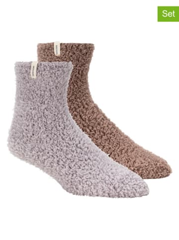 Skechers Skarpety (2 pary) w kolorze jasnobrązowo-fioletowym