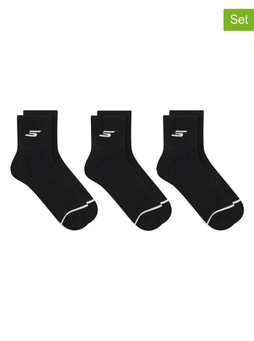 Skechers 6er-Set: Socken in Schwarz