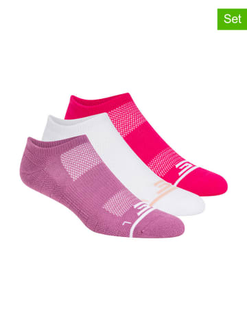 Skechers Skarpety (3 pary) w kolorze różowo-fioletowo-białym