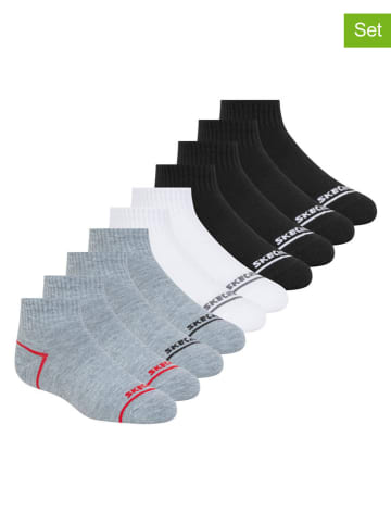 Skechers Skarpety (10 par) w kolorze biało-czarno-szarym