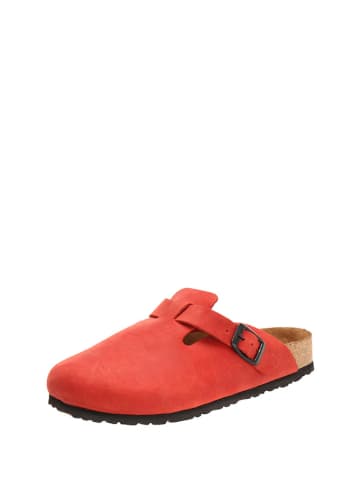 Comfortfusse Skórzane chodaki w kolorze czerwonym