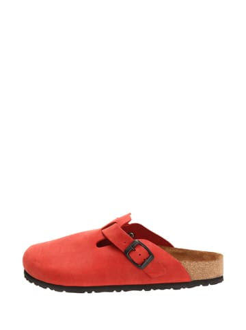 Comfortfusse Skórzane chodaki w kolorze czerwonym