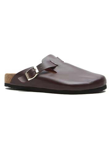 Comfortfusse Leren clogs bordeaux
