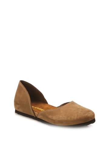 Comfortfusse Leder-Ballerinas in Sand
