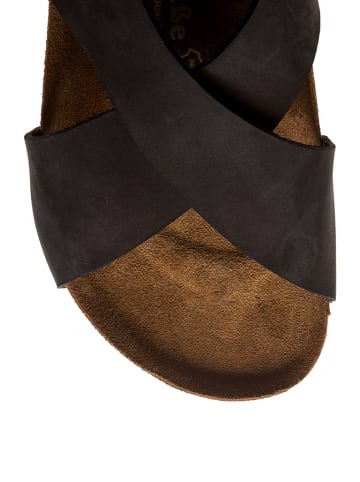 Comfortfusse Skórzane sandały w kolorze czarnym