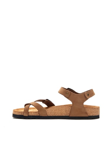 Comfortfusse Skórzane sandały w kolorze jasnobrązowym