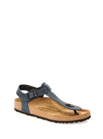 Comfortfusse Leren teensandalen donkerblauw