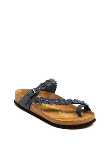 Comfortfusse Skórzane japonki w kolorze morskim