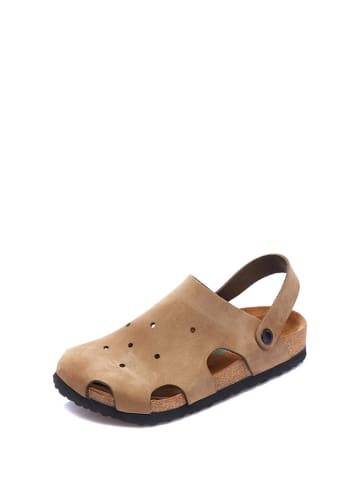 Comfortfusse Skórzane chodaki w kolorze beżowym