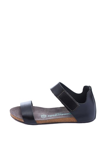 Comfortfusse Leren sandalen zwart