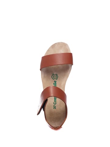 Comfortfusse Leren sandalen lichtbruin