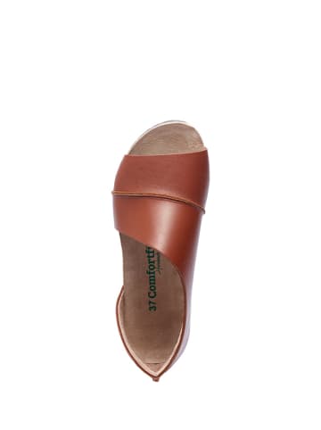 Comfortfusse Leren ballerina's bruin