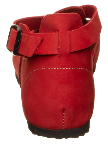 Comfortfusse Leren ballerina's met bandje rood