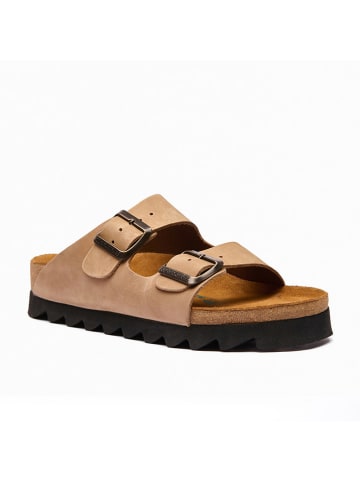 Comfortfusse Leren slippers "Troy" beige