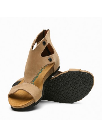 Comfortfusse Leder-Sandalen "Vera" in Beige