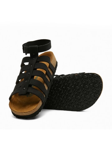 Comfortfusse Leder-Sandalen "Ares" in Schwarz