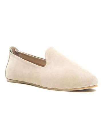 Comfortfusse Skórzane slippersy w kolorze beżowym