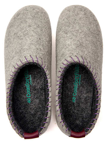 Comfortfusse Hausschuhe in Grau