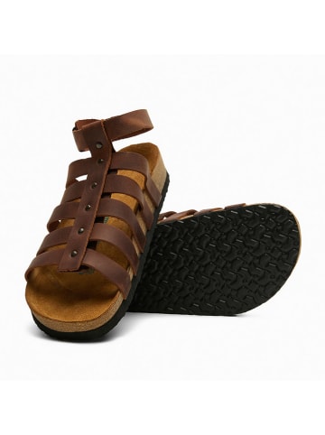 Comfortfusse Leder-Sandalen "Ares" in Braun