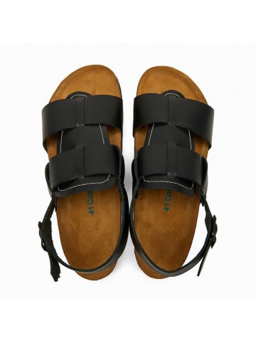 Comfortfusse Leder-Sandalen "Likya" in Schwarz