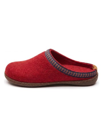 Comfortfusse Wollen pantoffels "Scoti" rood