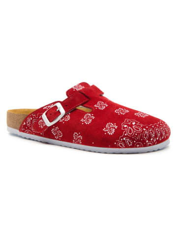 Comfortfusse Leren clogs "Folk Capri" rood