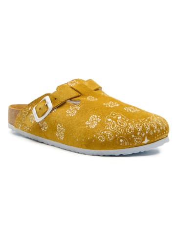 Comfortfusse Leder-Clogs "Folk Capri" in Gelb