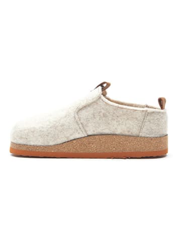 Comfortfusse Woll-Hausschuhe in Beige