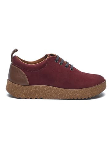 Comfortfusse Leren enkelschoenen bordeaux