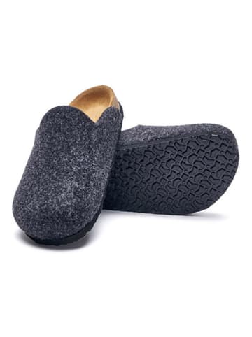 Comfortfusse Wollen pantoffels donkergrijs