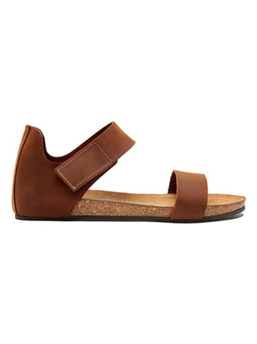 Comfortfusse Leder-Sandalen in Braun
