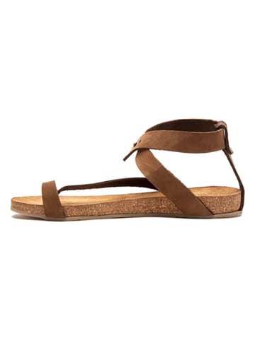 Comfortfusse Skórzane sandały w kolorze beżowym