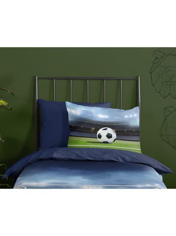 Pure Microvezel beddengoedset "Jasper" donkerblauw/groen