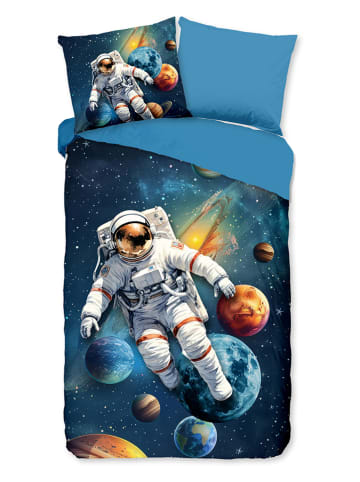 Pure Microvezel beddengoedset "Saros" donkerblauw/blauw