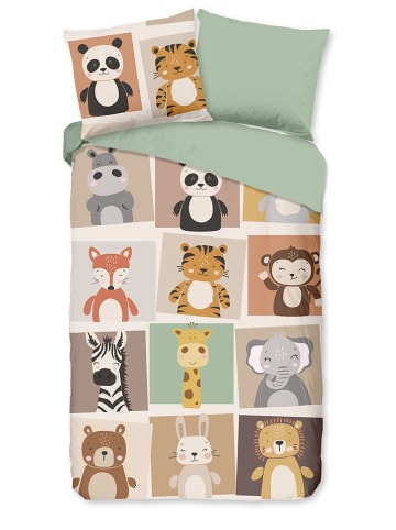 Pure Komplet pościeli "Ranger" w kolorze zielonym ze wzorem z mikrofibry