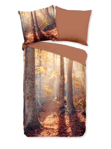 Pure Komplet pościeli "Autumn" w kolorze jasnobrązowym z mikrofibry