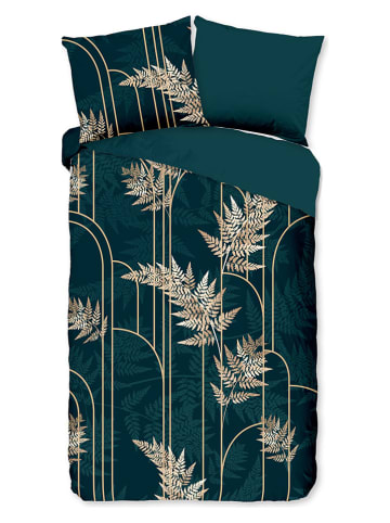 Pure Komplet pościeli "Malak" w kolorze granatowo-turkusowo-złotym z mikrofibry