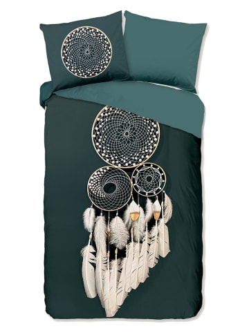 Pure Mikrofaser-Bettwäsche-Set "Catch" in Petrol