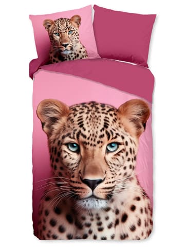 Pure Komplet pościeli "Leona" w kolorze różowym z mikrofibry