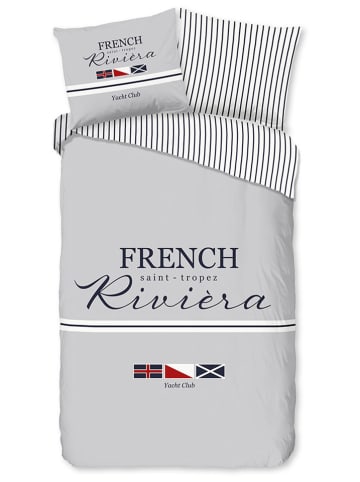 Pure Mikrofaser-Bettwäsche-Set ''French'' in Hellgrau