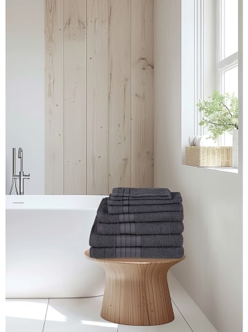 Good Morning 8-delige handdoekenset antraciet