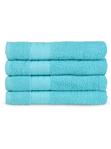 Good Morning 4-delige set: handdoeken turquoise