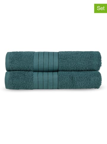 Pure Ręczniki prysznicowe (2 szt.) w kolorze ciemnozielonym