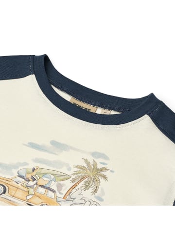 Wheat Koszulka "Vincent" w kolorze granatowo-kremowym