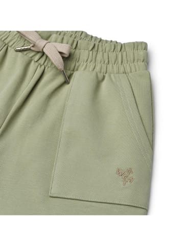 Wheat Szorty dresowe "Elmo" w kolorze zielonym