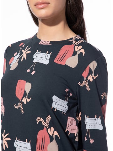 SHORT STORIES Nachthemd in Dunkelblau/ Pink