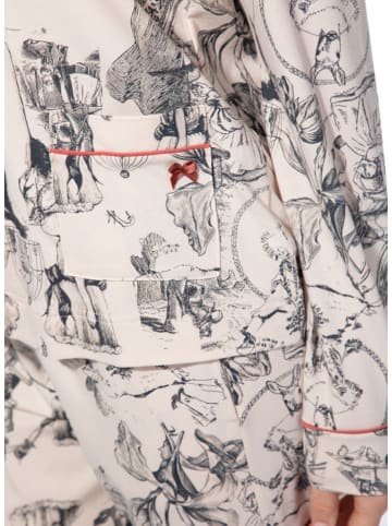 SHORT STORIES Nachthemd in Anthrazit/ Creme