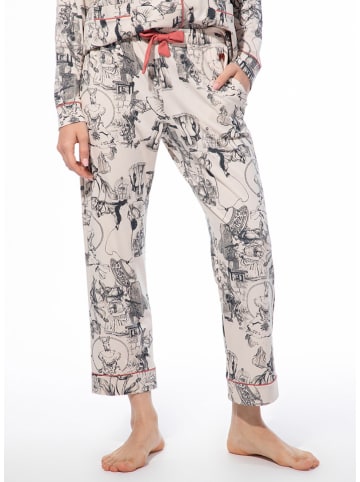 SHORT STORIES Pyjama-Hose in Beige/ Schwarz